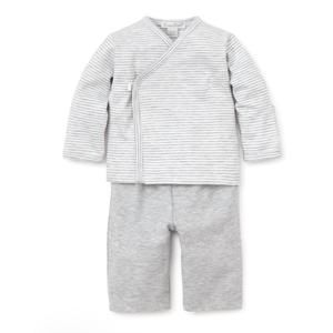 Kissy Kissy Gray Striped Baby Outfit